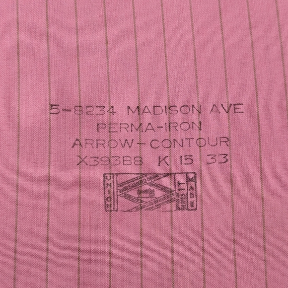 Vintage 50s Golden Arrow Pinstripe Monarch Decton Perma Iron Sanforized Sz Large - Picture 5 of 7